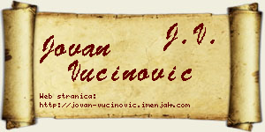 Jovan Vučinović vizit kartica